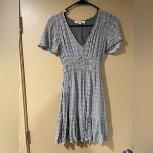 🎈3/$15 Rewind Sage Patterned Midi Dress